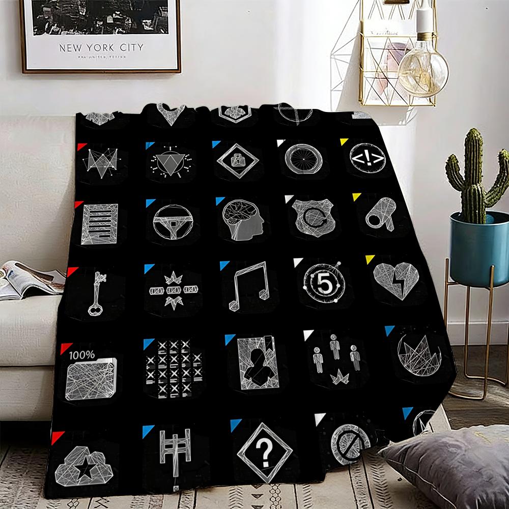Watch Dogs Throw Lightweight g Flannel Blanket Soft Skinfriendly for Summer Cooling