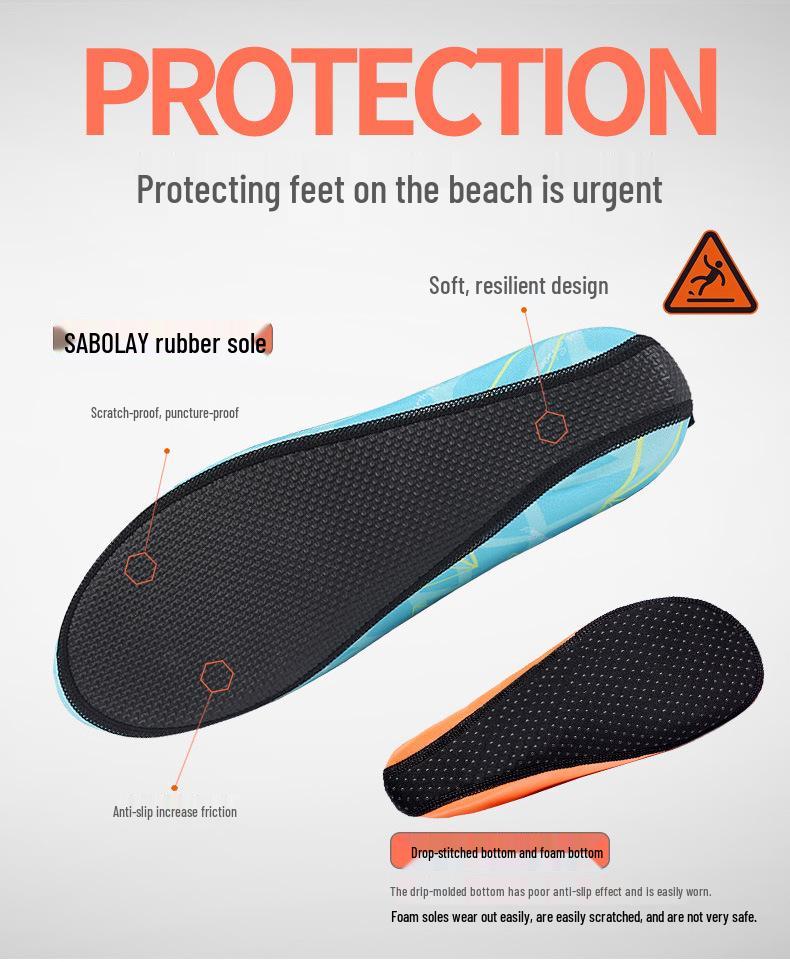 Sharkbao Lai Multicolor Diving Socks: Men's & Women's Anti-slip Snorkeling and Beach Socks Shoes