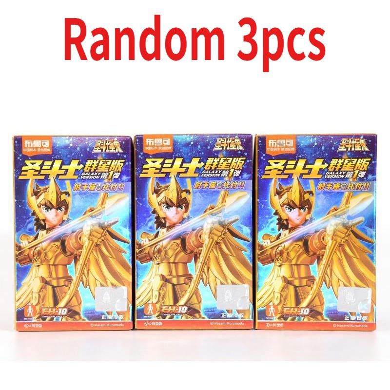 Saint Seiya Galaxy Version 01 Aiolos Shura Ikki Shun Jabu Marin Assembled Model Blind Box Toys Bloks Group Gold Saint