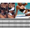 Women Bikini Set Two Piece Triangle Stripe Padded Cut Out Bra Swimsuit for Ladies Swimming Costume