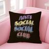 LOGO ANTI SOCIAL SOCIAL CLUB   Personalized picture text home decorative pillows Household Gifts 45x45cm