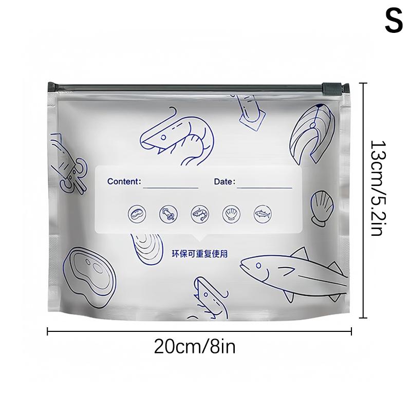 

10 шт. Пакеты из алюминиевой фольги для сохранения свежести, самозаклеивающиеся, многоразовые упаковочные пакеты, светонепроницаемые, утолщенные пакеты для хранения продуктов, пакеты для хранения фруктов S