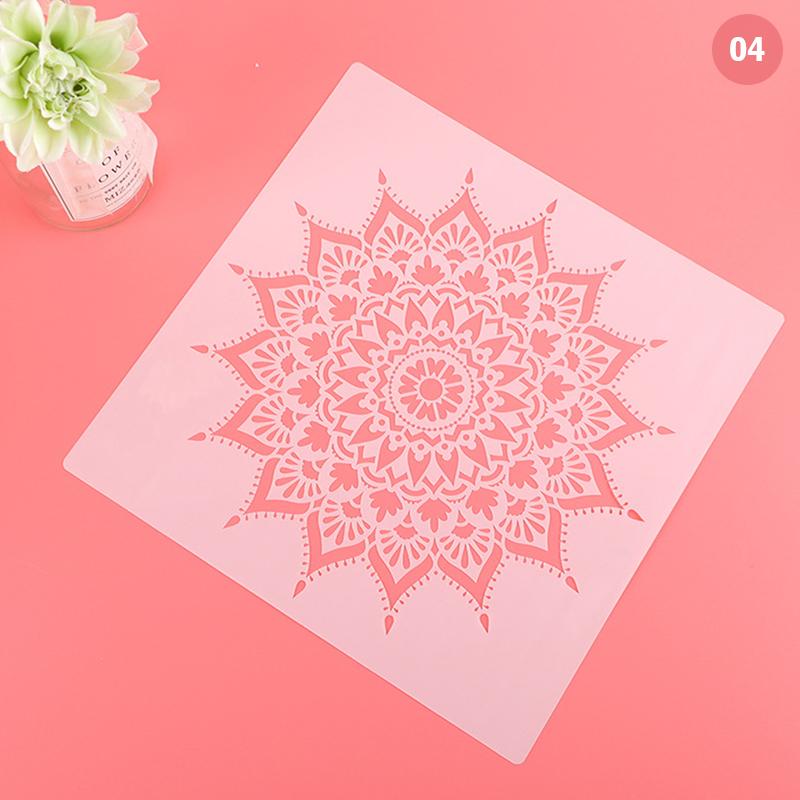 30Cm Diy Craft Mandala Mold For Painting Stencils Stamped Paper Card Template