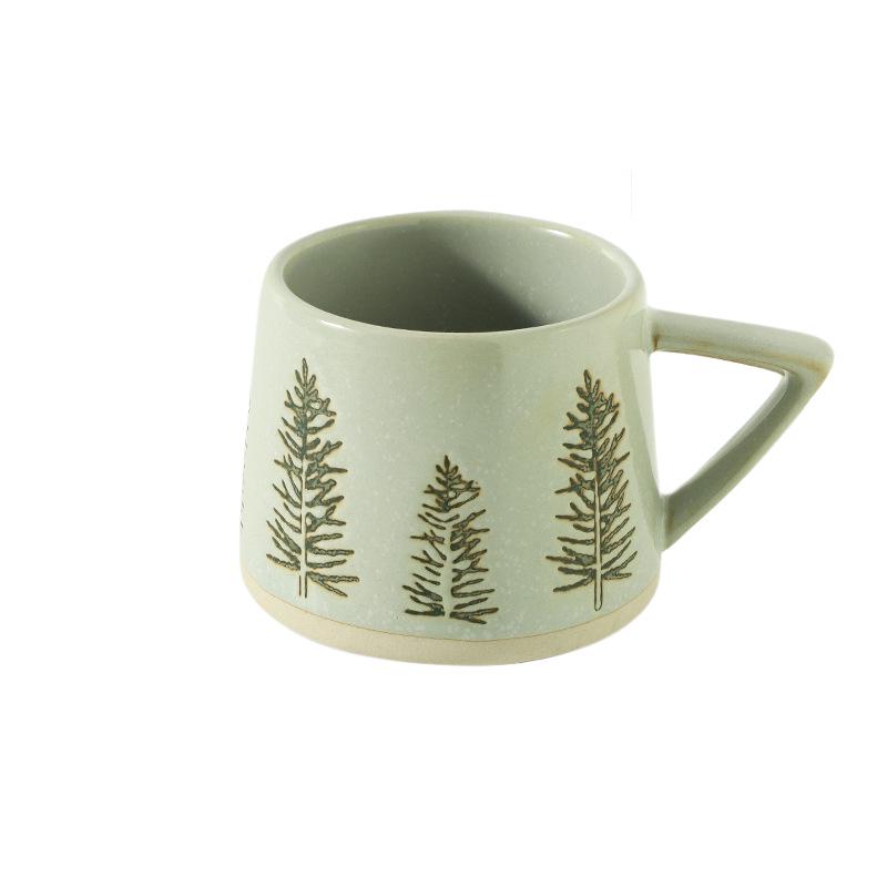 Nordic Retro Ceramic Christmas Mug - Office & Breakfast Coffee Cup