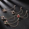 Fashion Tassel Chain Brooch Anti Discoloration Crystal Brooches Crown Gemstone Brooch Retro Shirt Collar Lapel Pins For Business