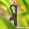 MINI Crowbar Burn Titanium Alloy EDC Nail Puller Flat-head Screwdriver Box Opener Multi-function Keychain Pendant Tools Necklace