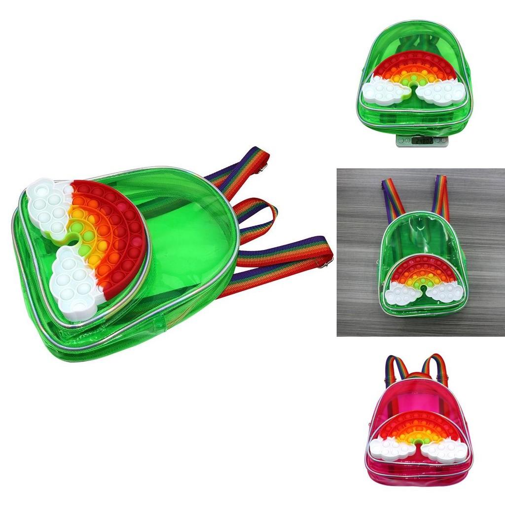 Stylish Fidget Backpack Toys Big Size Pop It Shoulder Bag For Ultimate Stress Relief