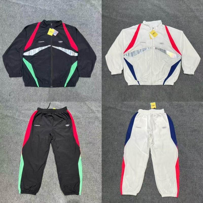 Pánská bavlněná ležérní sada se stojáčkem, větrovka, šortky, Streetwear outfit 2025