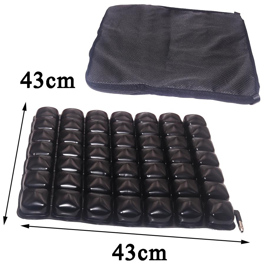43x43cm Motorcycle Pad Shockproof Comfortable Breathable Passenger Air Seat Cushion Universal Inflatable Cover Mat Accessories