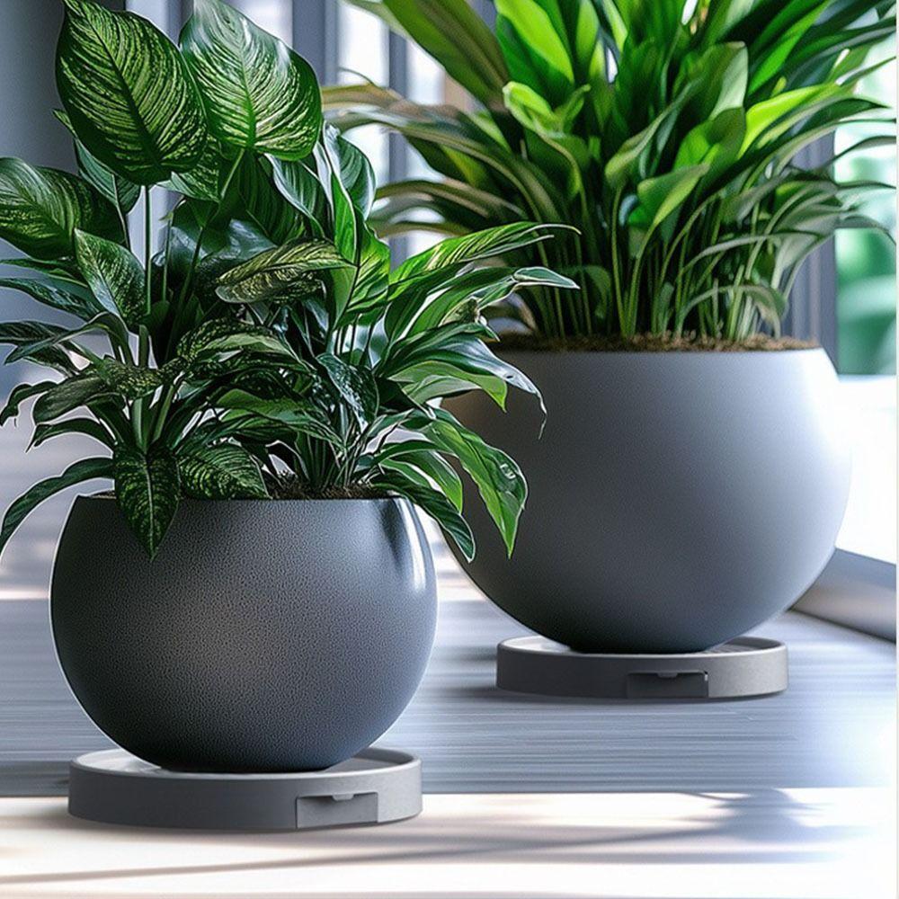 Heavy Duty Movable Plant Stand Round Plants Pots Holder Portable Rolling Plant Tray  Flowerpot