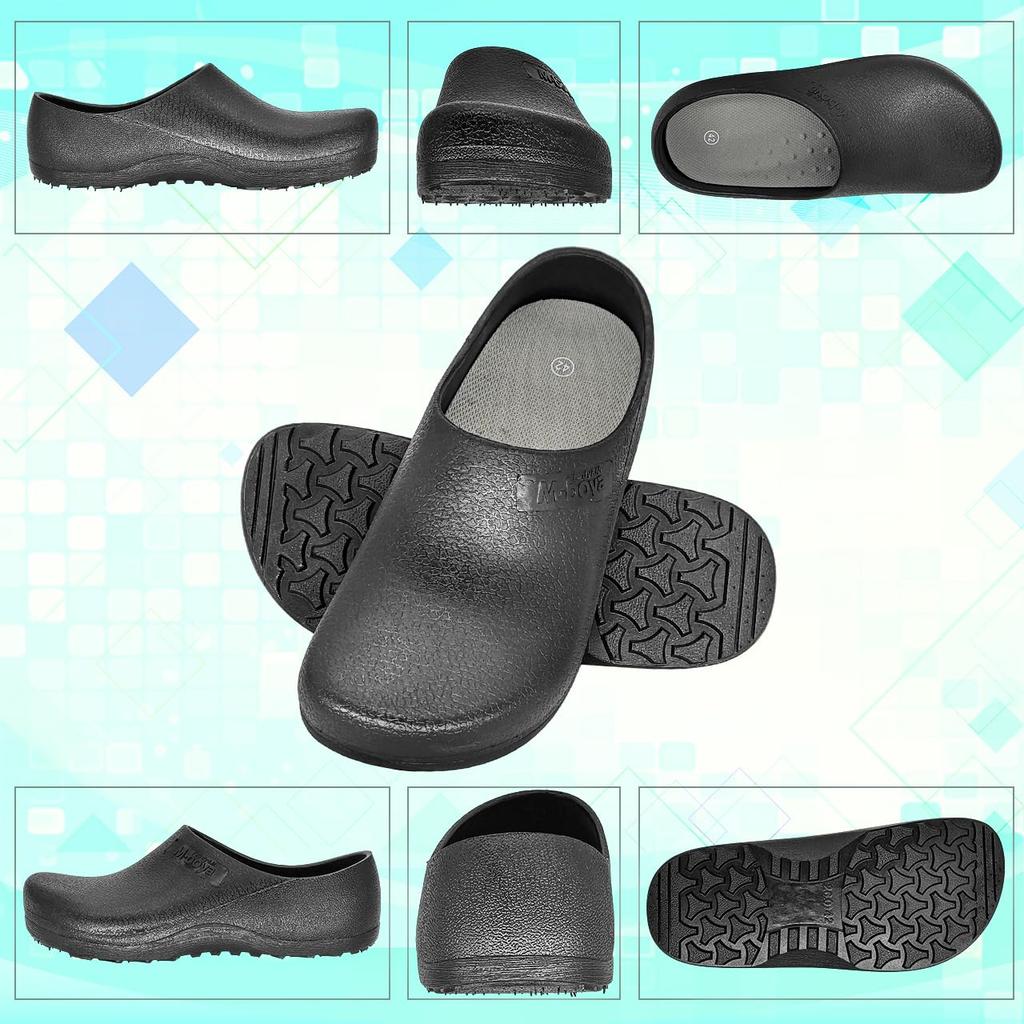 Myton Chef Shoes, Black, Kitchen Cooking Work Shoes, Non-Slip, Waterproof, Lightweight, Non-Slip, Men's and Women's, BMS#076 (Black, 40cm, 25.0cm)