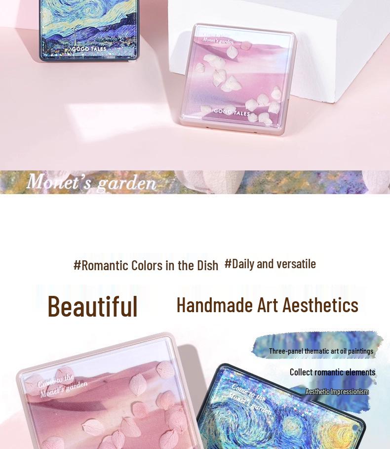 GoGoTales Secret Garden Eyeshadow Palette - Summer Milk Tea Earth Tone Matte & Shimmer