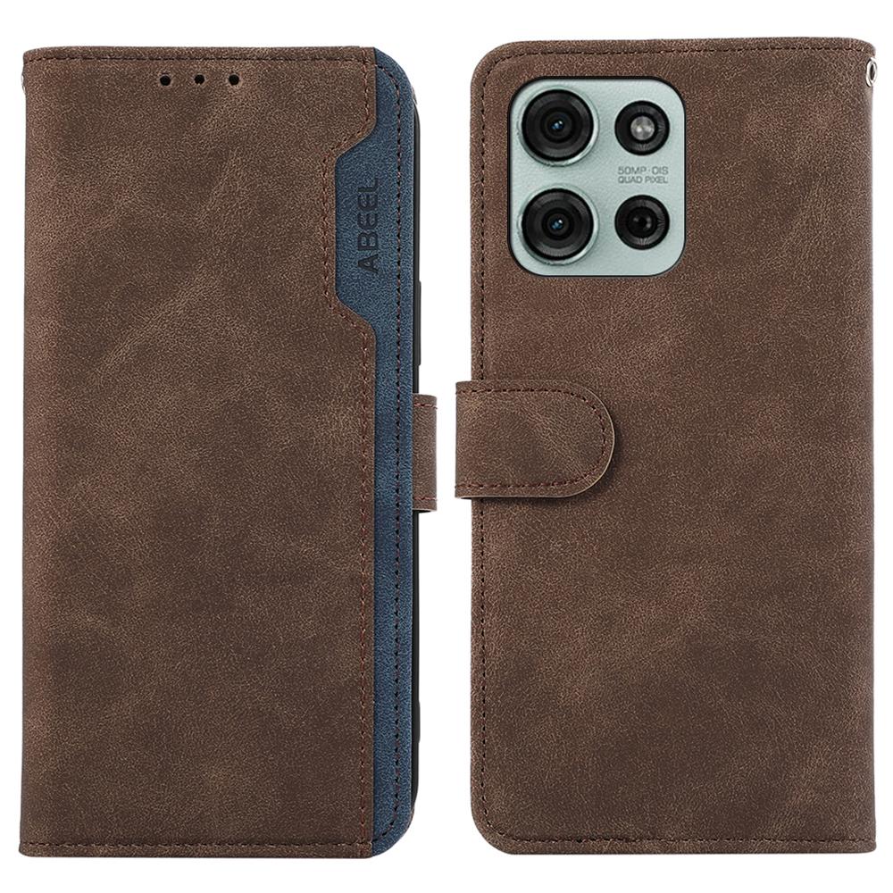For Motorola Moto G75 5G Case Color Splicing Leather Flip Phone Cover RFID Blocking