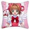 PC Sakura Anime Pillow Cover Magical Girl Print Polyester Cushion Case for Sofa Sakura Kerochan Themed Home Decor
