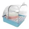 Bird Bath with Feeder, Shower Unit, And Cage Accessory for Small Birds