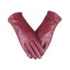 New Fashion Cool Plus Velvet Windproof Touch Screen Mittens Cashmere Gloves Punk PU Leather Gloves