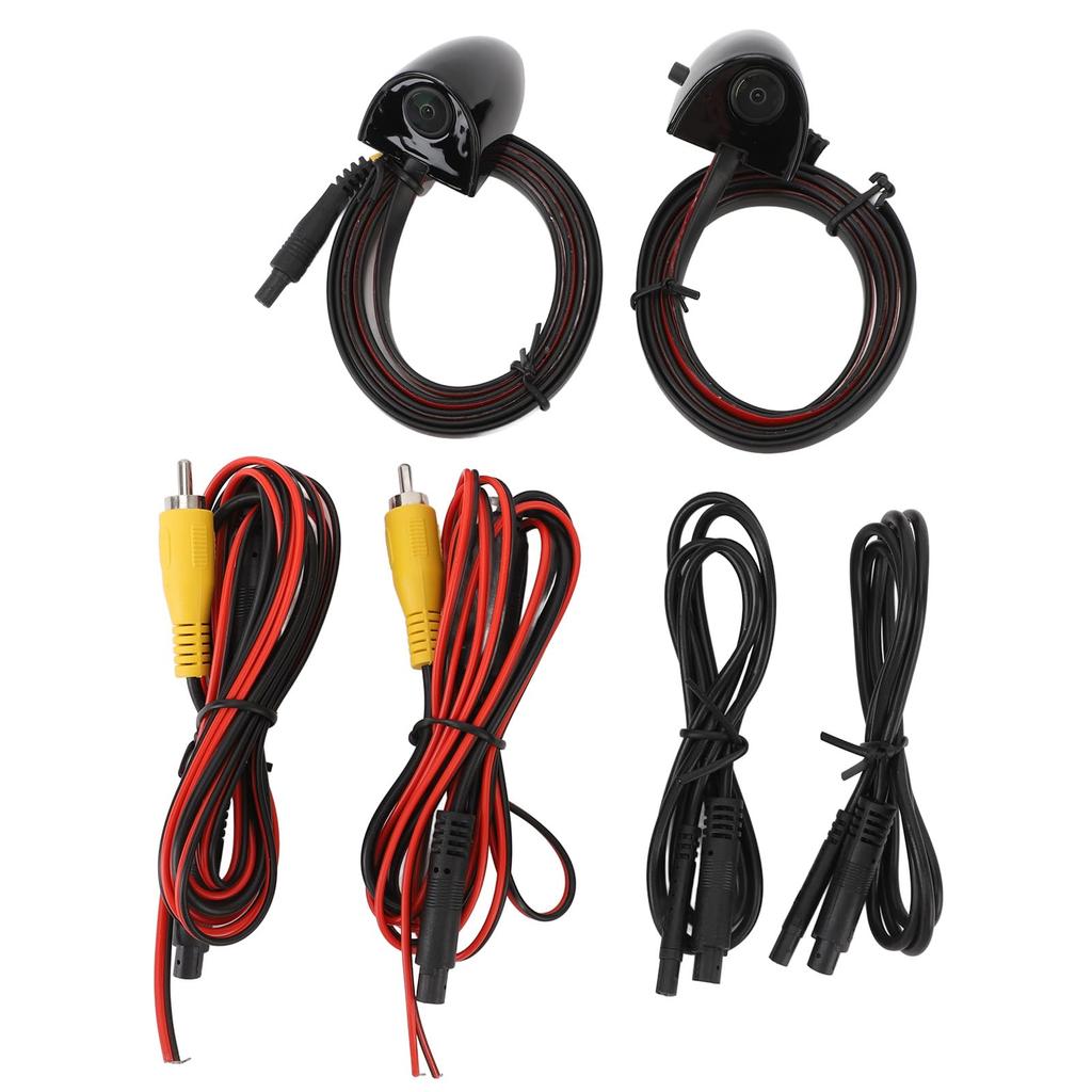 Auto Totwinkelkamera Nachtsicht-Assistenz Klebebefestigung Seitenansichtskamera Überwachungssystem für Kamera (Schwarz)