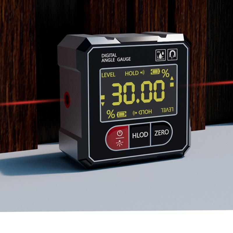 Magnetic digital goniometer with electronic laser USB rechargeable protractor