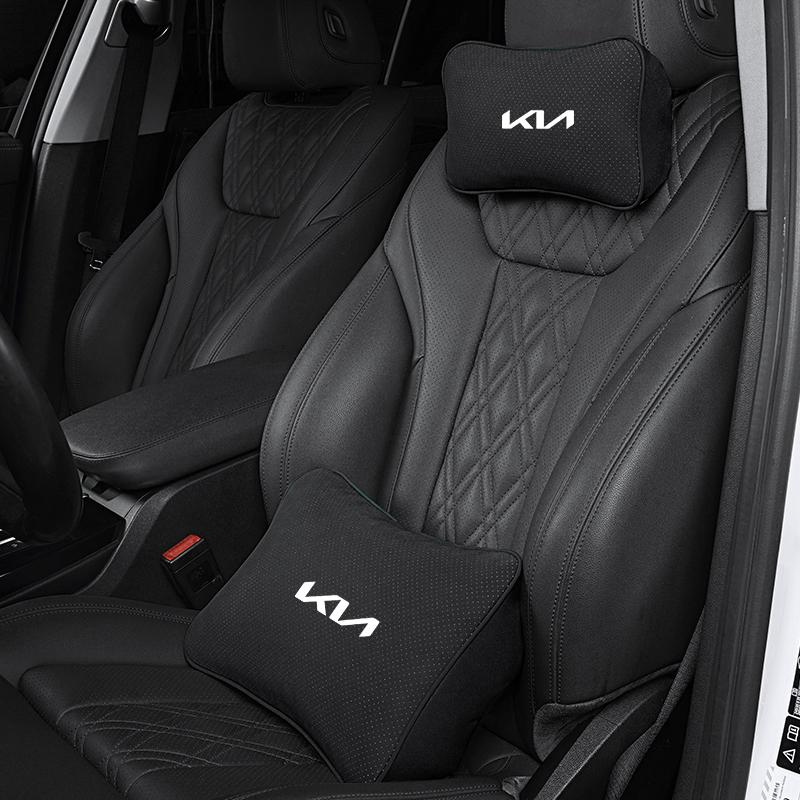 Car Headrest Lumbar Support Auto Interior Seat Cushion Neck Protection Pillow Sticker For KIA EV6 Stinger RIO Sorento Picanto K5