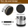 Coffee Ground Knock Box Stainless Steel Espresso Knock Box with Cleaning Brush Non Slip Beveled Coffee Ground Bin