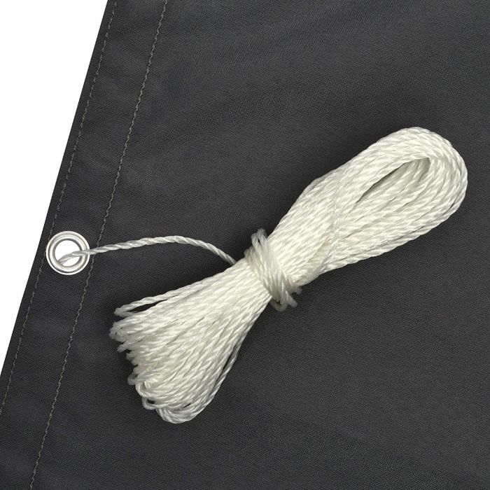 Sol Royal Brise Vue Balcon 90x300 cm Anthracite avec Œillets, Cordons, Résiste à l'eau Intempéries 160 g/m² PES SolVision PB2