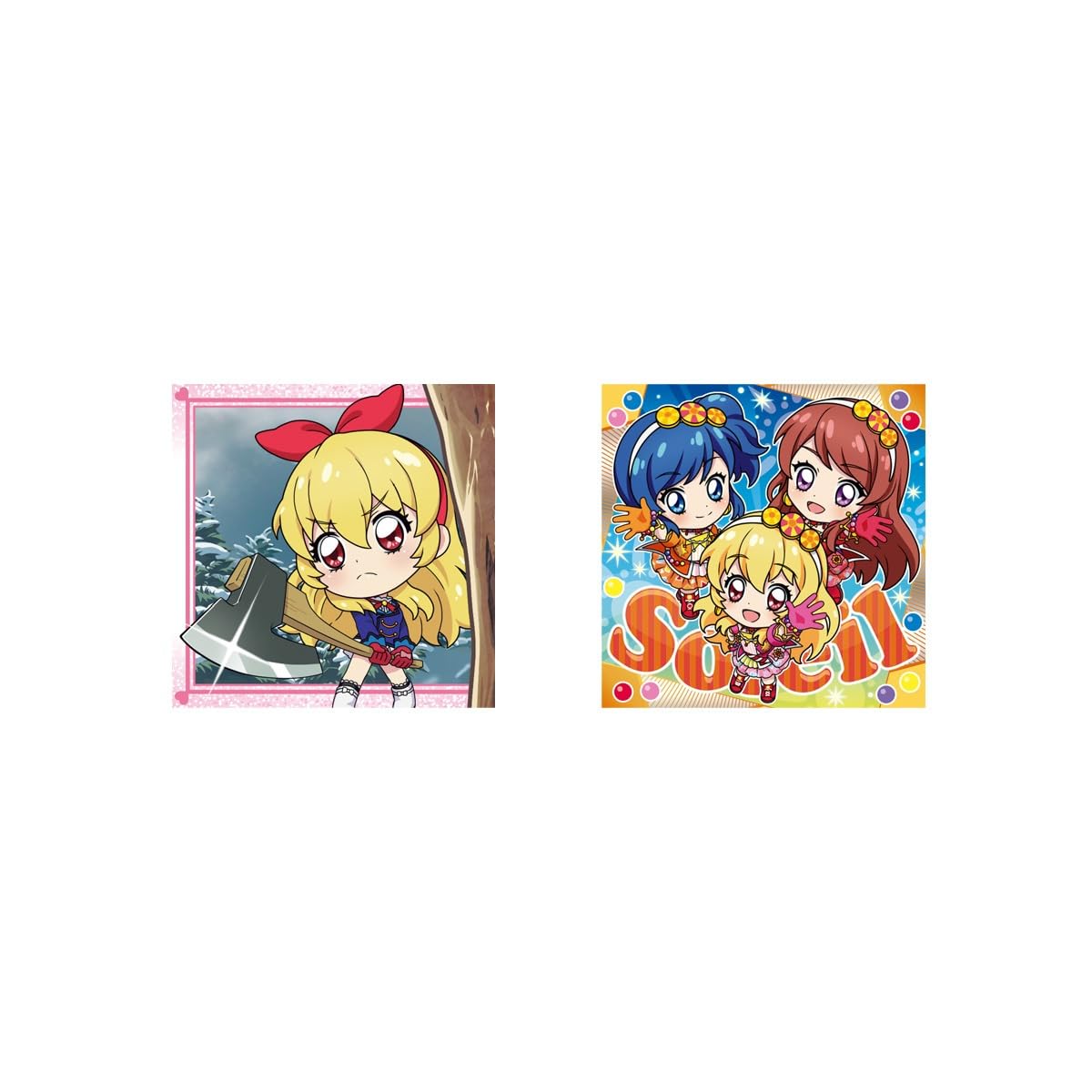 Коробка наклеек Niformation Aikatsu! Вафли, 20 штук (Конфеты-игрушки)