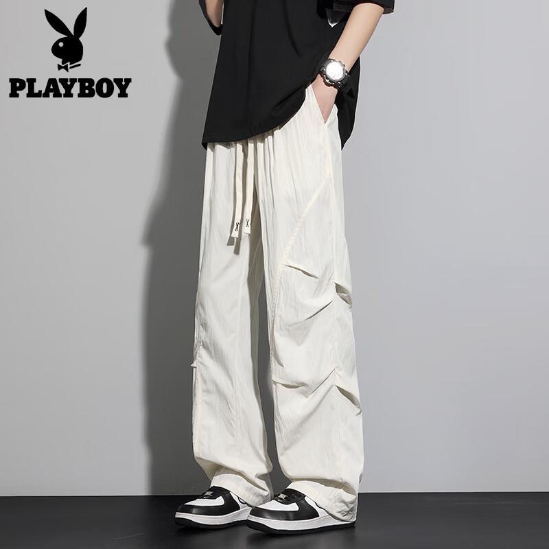 PLAYBOY Men's American Trend Summer Thin Cargo Pants