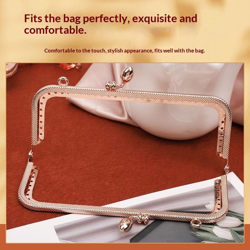 1 Stück 8,5-20 cm Metall Gold Geprägter Taschengriff Geldbörsenrahmen Kussverschluss für Damen-Handtasche Geldbörse DIY Handgefertigte Taschen Zubehör