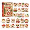 Christmas Countdown Calendar 24 Day Dog Advent Calendar, Cute 2D Flat Chihuahua Hanging Ornaments, Holiday Gift for Lovers Different Acrylic Pendants