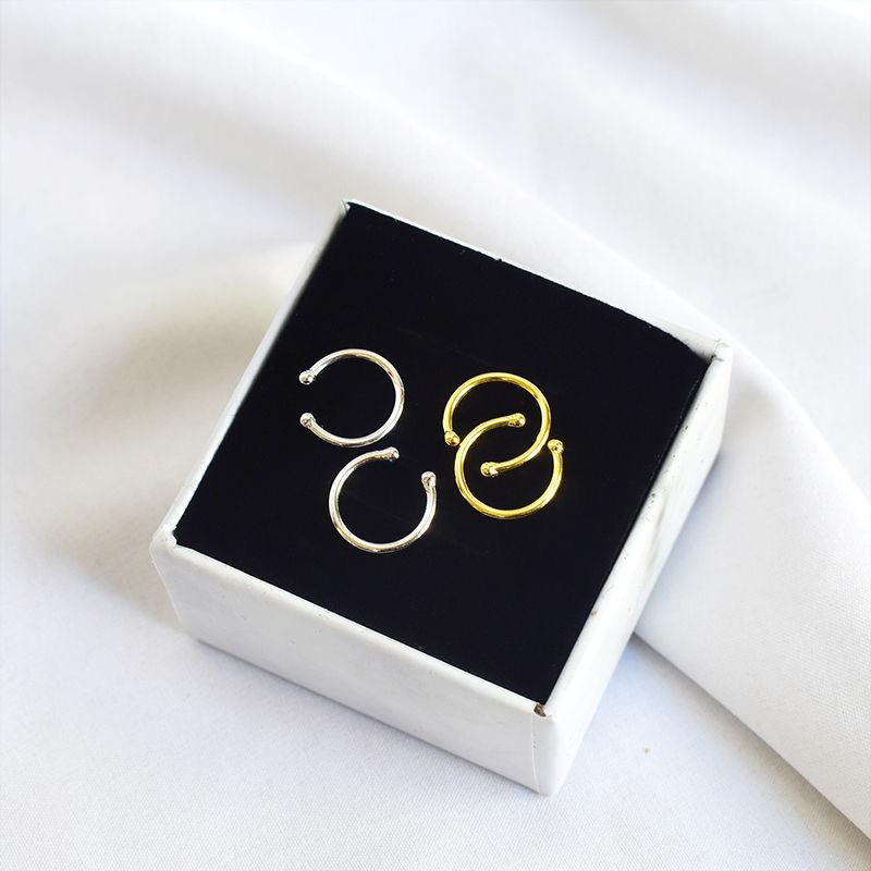Korean Personalized Ear Clips Women's Earrings Without Ear Piercings Smooth Ear Bones Ear Buckles Temperament Jewelry