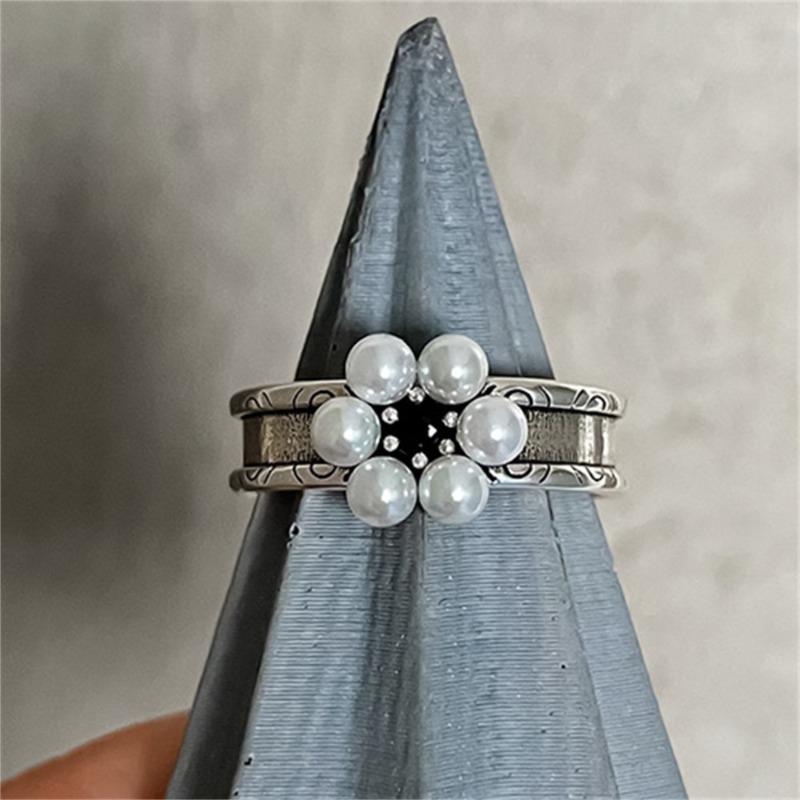 925 Sterling Silver Retro Plain Silver Ring for Women Does Not Fade, Light Luxury, High-end Sense, Versatile Opening Fashion Personality Ring