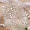 5D Exquisite Galaxy Tassel Nail Art Sticker Silver Meteor Star Chain Embossed Self-Adhesive Manicure Nail Decals for Women
