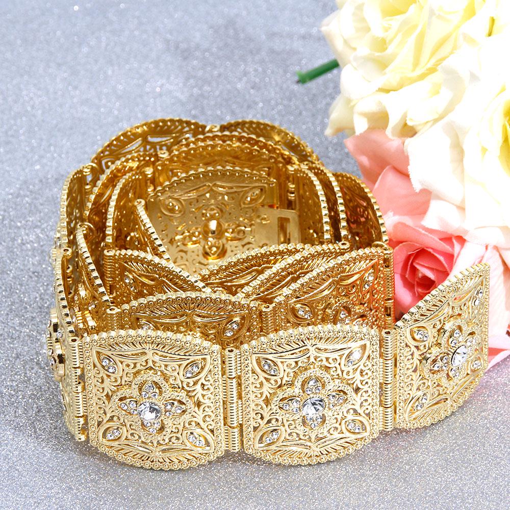 Belt for Women Ethnic Wedding Jewelry Robe Belt Crystal Waist Chains Adjustable Length