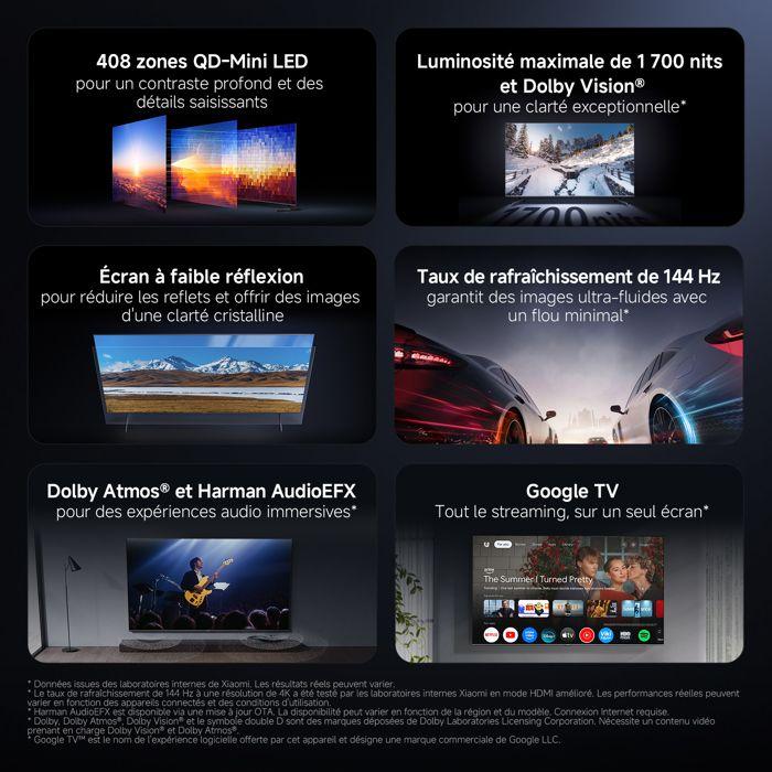 TV QLED - XIAOMI - S Pro Mini LED 55 - 4K UHD - 1700 nits - Dolby Vision &amp; Atmos