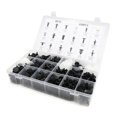 830PCS Mixed Auto Fastener Universal Car Boxed Packing Clip Fender Fixed Clamp Trunk Fastener for Ford NISSAN