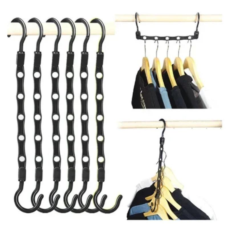 Multifunction Clothes Racks Space Saving Storage Plastic Hangers Rotary Organizer Hangers 5 Hole Magic Closet Wardrobe Organizer