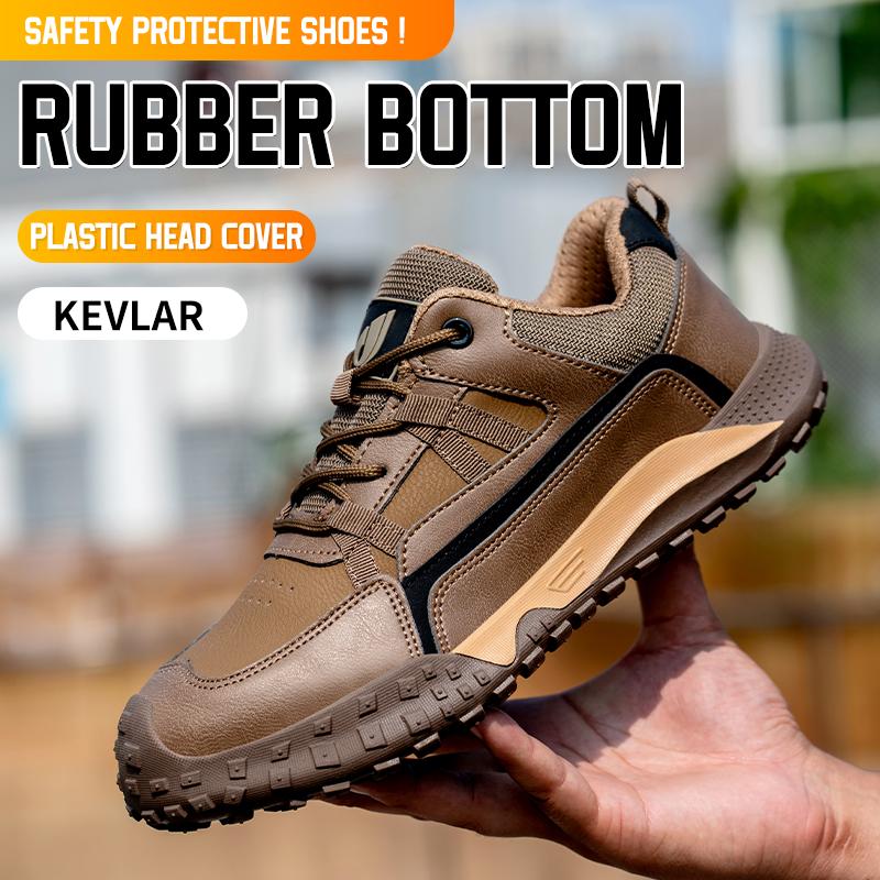 Steel Toe Cap Men Shoes Leather Casual Shoes For Men Sneakers Spring Autumn Shoes For Male Tennis Industrial Woriking Shoes