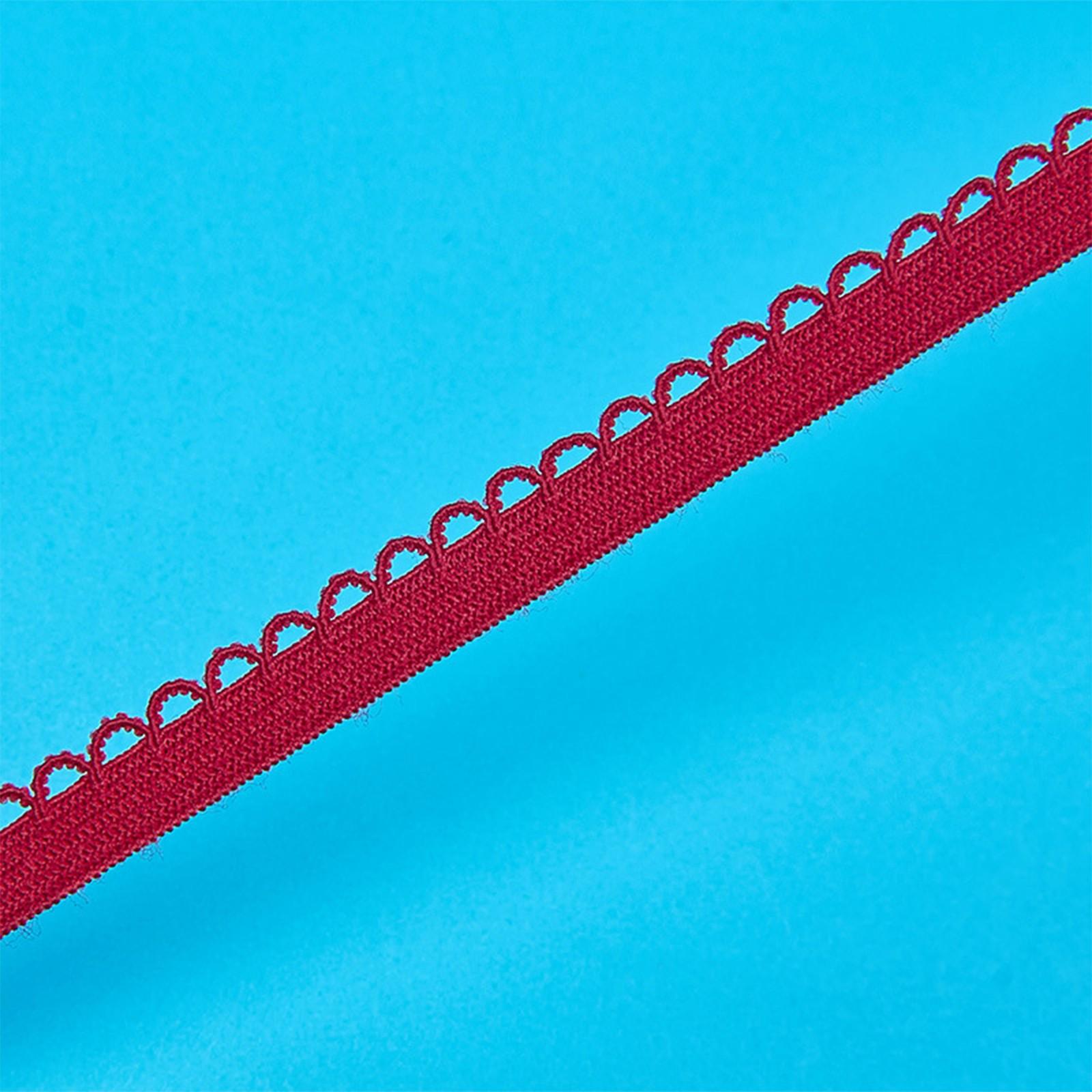 

Эластичная лента эластичное кружево 0,9 см полумесяц нижнее белье плечевой ремень зубчатый край лента One Size винный