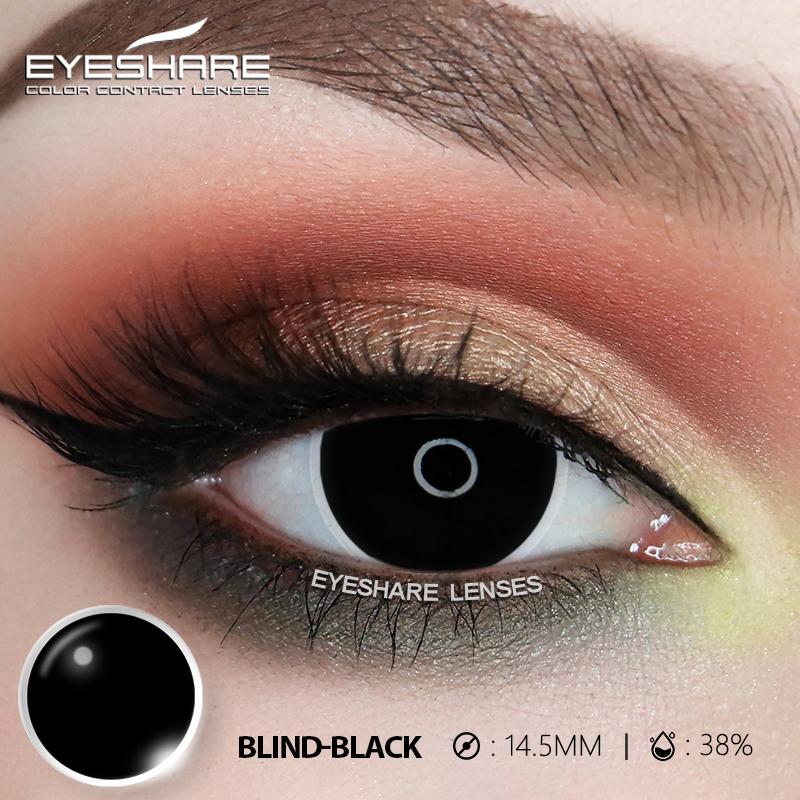1 Pair White Colored Contacts Cosplay Contact Lenses for Eyes Black Lenses High Quality Soft Lenses Beauty Makeup Yearly