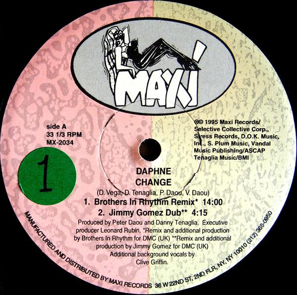 

12inch Record DAPHNE - Change (The European Remixes) MX2034 Maxi Records 1995 US Dance & Electronica Used