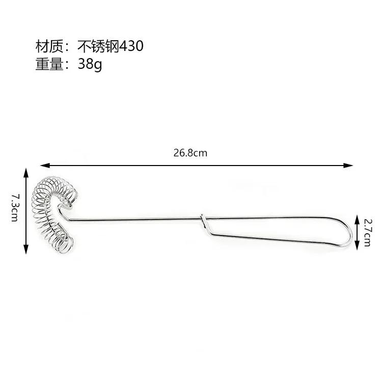 

Ручной венчик для выпечки, пружинный барботер из нержавеющей стали, бытовой венчик для взбивания яиц, кухонные гаджеты и аксессуары для взбивания сливок серебряный