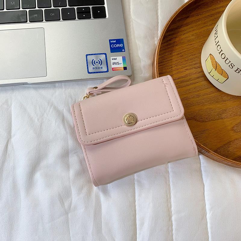 

Женский кошелек инс женский маленький кошелек женский высококлассный короткий женский складной кошелек розовый