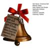 Bible Verses Christmas Bell Ornament Gold Metal Bell Christmas Tree Hanging Decoration for Christian Holiday Home Decor