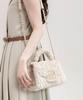 Randa Monogram Shoulder Bag with Ivory 2-Way Fur, Women's,
