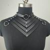Elegant Leather Belt Punk Choker Personality Rivet Clavicle Collar Gothic Collar Necklace  Women
