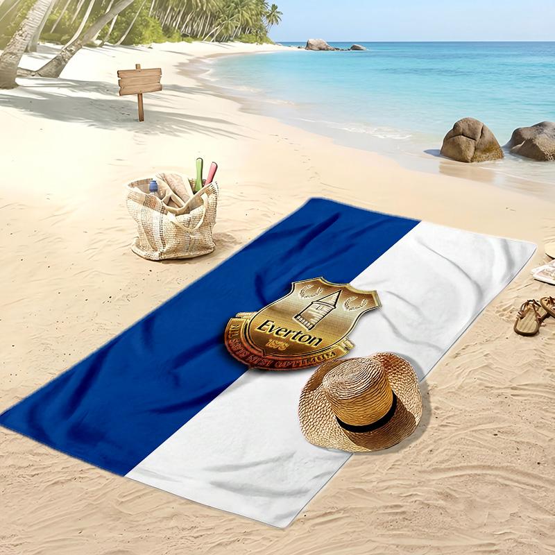 Asciugamano da Spiaggia con Stampa del Football Club Everton, Asciugamano Grande Morbido ad Asciugatura Rapida per Spiaggia Campeggio Nuoto