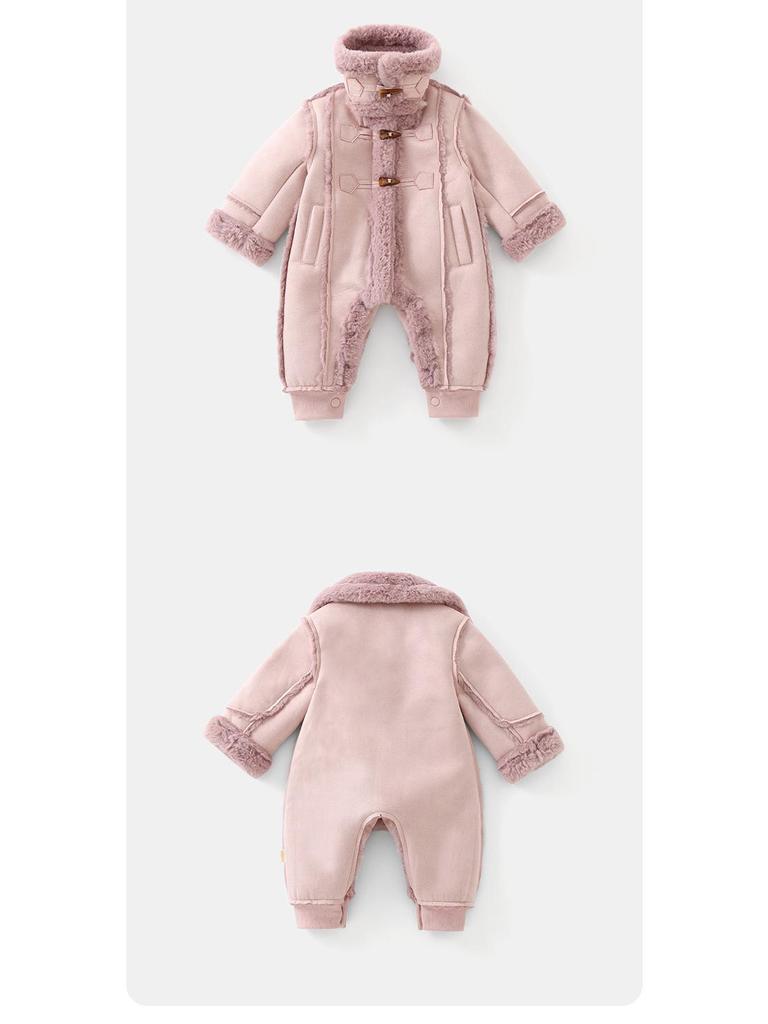 DUUDUU Winter Cotton Rompers for Newborns & Infants, Fleece-Lined, Class A, Thick Jumpsuits