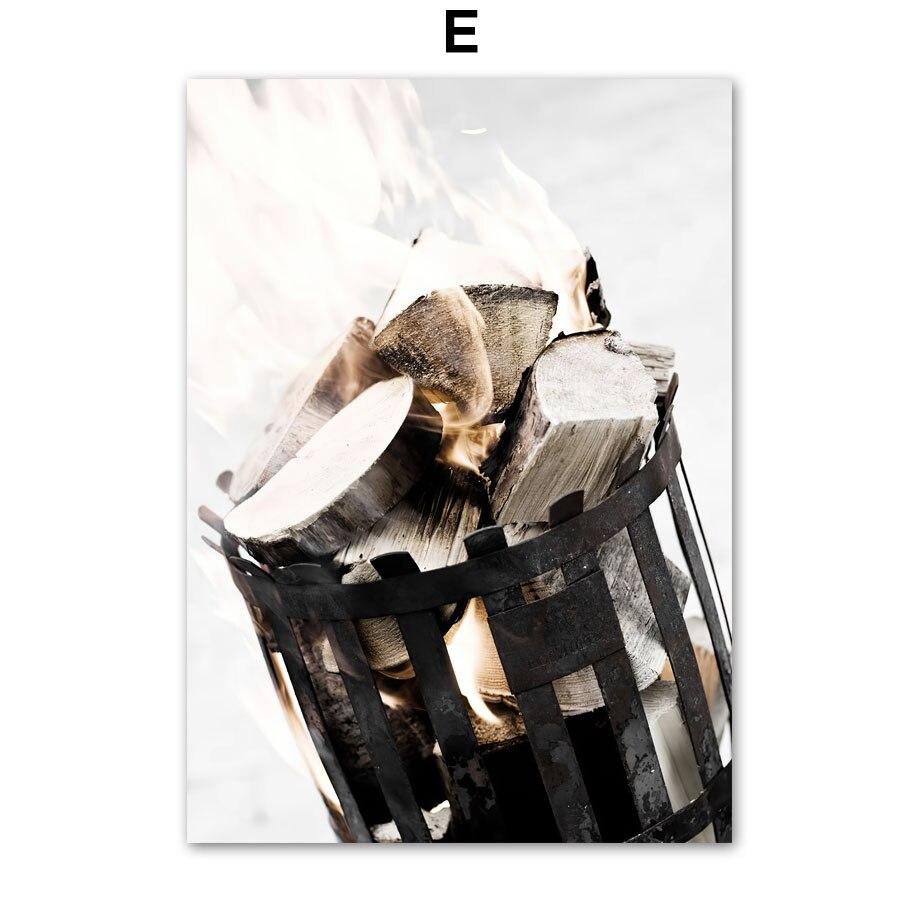 Winter Kiefer Haus Elch Blume Wand Kunst Leinwand Nordic Poster Malerei Und Drucke Wand Bilder Für Wohnzimmer Dekoration