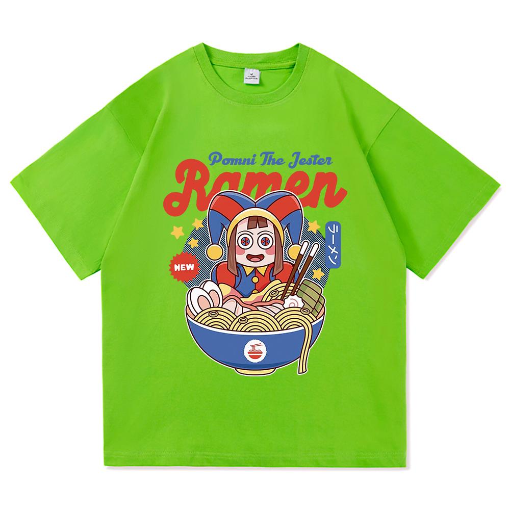 Uimitorul Circ Digital Jax Ramen Tricou Modă Bărbați Amuzant Caine Pomni Tricou Unisex Drăguț Iepure Tăiței Bumbac Tricouri