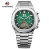 Forsining 481 Militärmann Tourbillon Zeiger Uhr Woche Datum Automatische Mechanische Uhren Edelstahl Uhr Relogio Masculino